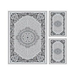 VALENCIA 5113D (Rectangulaire, ( T 150X230 + 2T 60X115 ), GRIS CLAIRE_GRIS CLAIRE)