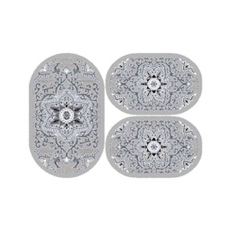 VALENCIA 5829D (Ovale, ( O 80X130 + 2O 65X100 ), GRIS CLAIRE_GRIS CLAIRE)