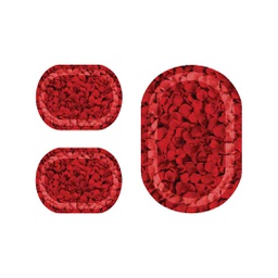 روبي 0625A (بيضوي, 70X265, أحمر, مطبوعة)