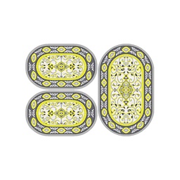 VALENCIA 5112D (Oval, ( O 80X130 + 2O 65X100 ), GRIS CLAIRE_BLANC)
