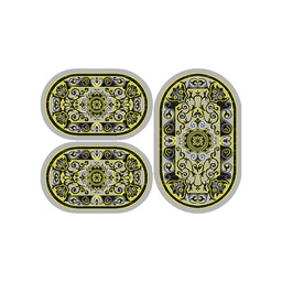 فالينسيا 5113D (بيضوي, ( O 80X130 + 2O 65X100 ), رمادي فاتح / أسود)