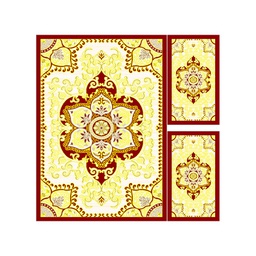 VALENCIA 5829C (Rectangular, ( T 150X230 + 2T 60X115 ), BORDEAUX_CREME)
