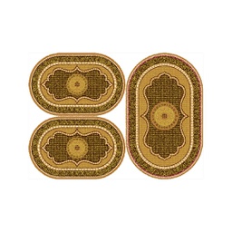 SHIRAZ 76060 (Oval, ( 2O 65X100 + O 80X130 ), MARRON MIEL)
