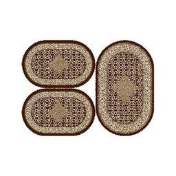 شيراز 80440 (بيضوي, ( O 80X130 + 2O 65X100 ), لون القهوة البني)