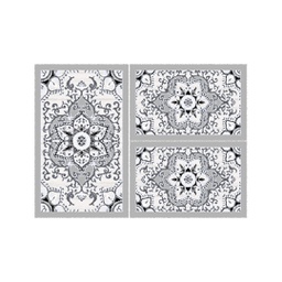VALENCIA 5829D (Rectangular, ( T 80X130 + 2T 65X100 ), GRIS CLAIRE_BLANC)