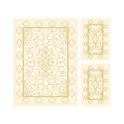 VALENCIA 5112A (Rectangular, ( T 160X220 + 2T 60X110 ), CREME_CREME)