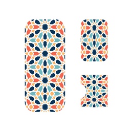بساط 0433A (مستطيل, ( T 45X90 + T 45X48 + T 45X48 ), متعدد الألوان, مطبوعة)