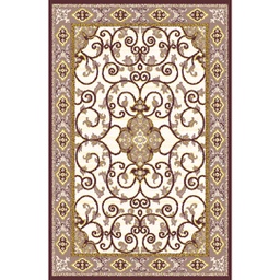 VALENCIA 5112H (Rectangulaire, 190X270, MARRON BORDEAUX_CREME)