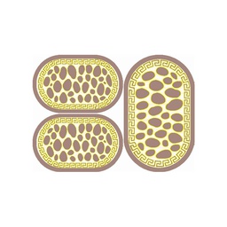 فالنسيا 6071A (بيضوي, ( O 80X130 + 2O 65X100 ), بني برونزي / قشدي)
