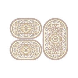فالينسيا 5113A (بيضوي, ( O 80X130 + 2O 65X100 ), عاجي / قشدي)
