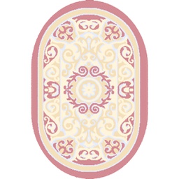 VALENCIA 5113B (Oval, 65X100, BOIS DE ROSE_CREME)