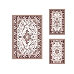 VALENCIA 5112D (Rectangulaire, ( T 150X220 + 2T 75X120 ), MARRON BRONZE_CREME)