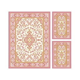 VALENCIA 5112A (Rectangular, ( T 150X230 + 2T 60X115 ), BOIS DE ROSE_CREME)