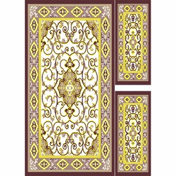VALENCIA 5112H (Rectangular, ( T 150X230 + 2T 60X115 ), MARRON BORDEAUX_CREME)
