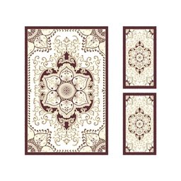 VALENCIA 5829H (Rectangular, ( T 150X230 + 2T 60X115 ), MARRON BORDEAUX_CREME)