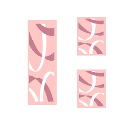RELAX 7355H (Rectangular, ( T 60X150 + 2T 60X110 ), ROSE POUDRE)
