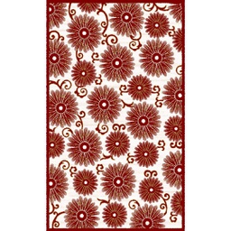 VALENCIA 7618G (Rectangulaire, 240X400, BORDEAUX_CREME)