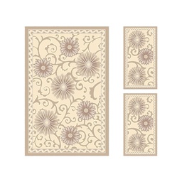 VALENCIA 7659G (Rectangulaire, ( T 150X230 + 2T 60X115 ), IVOIRE_CREME)