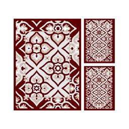 CIRTA 92080 (Rectangulaire, ( T 150X220 + 2T 60X110 ), BORDEAUX)