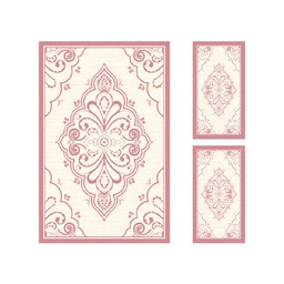 VALENCIA 7149B (Rectangular, ( T 150X230 + 2T 60X115 ), BOIS DE ROSE_CREME)