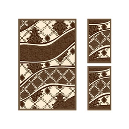 SHIRAZ 92190 (Rectangulaire, ( T 140X220 + 2T 60X110 ), BRUN PALE)