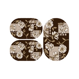 AZHAR 90770 (Ovale, ( O 80X130 + 2O 65X100 ), MARRON CHOCO)
