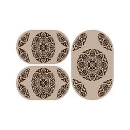 أزهر 92090 (بيضوي, ( O 80X130 + 2O 65X100 ), بيج)