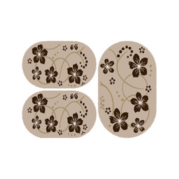 AZHAR 92100 (Ovale, ( O 80X130 + 2O 65X100 ), BEIGE)