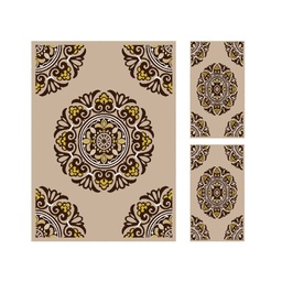 AZHAR 92090 (Rectangular, ( T 160X220 + 2T 60X110 ), BEIGE)