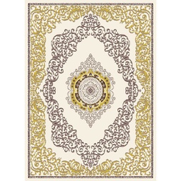 MELODIE 91122 (Rectangular, 190X275, BLANC CASSE_IVOIRE)