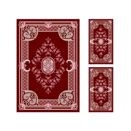 سيرتا 92991 (مستطيل, ( T 150X220 + 2T 60X110 ), أحمر عنابي)
