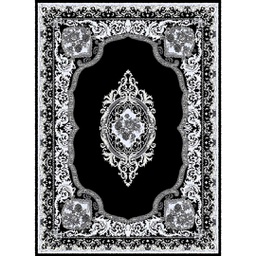 MELODIE 91150 (Rectangulaire, 190X275, NOIRE_GRIS CLAIRE)