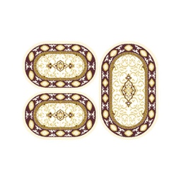 VALENCIA 5112B (Ovale, ( O 80X130 + 2O 65X100 ), CHAMPAGNE Creme)