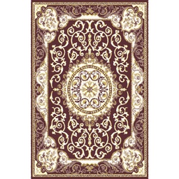 VALENCIA 51130 (Rectangulaire, 190X270, MARRON BORDEAUX_CREME)