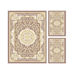 VALENCIA 5113B (Rectangular, ( T 160X220 + 2T 60X110 ), MARRON BRONZE_CREME)