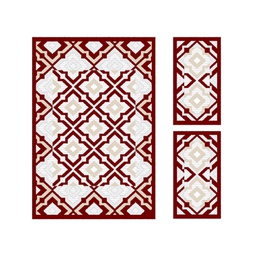 CIRTA 93241 (Rectangular, ( T 150X220 + 2T 60X110 ), BORDEAUX)