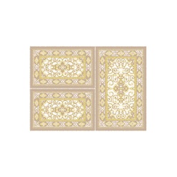 VALENCIA 5112B (Rectangulaire, ( T 80X130 + 2T 65X100 ), IVOIRE/CREME)