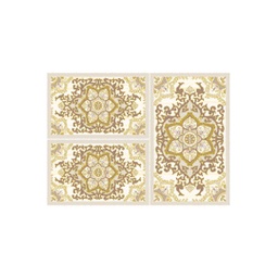 VALENCIA 5829B (Rectangulaire, ( T 80X130 + 2T 65X100 ), ECRU_CREME)