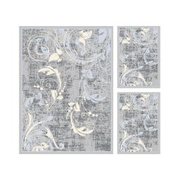HAZAR 78494 (Rectangular, ( T 160X220 + 2T 60X110 ), GRIS CLAIRE SHRINK)