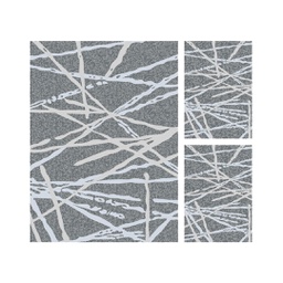 HAZAR 74574 (Rectangulaire, ( T 160X220 + 2T 60X110 ), GRIS FONCE SHRINK)