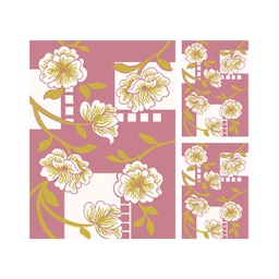 AZHAR 90770 (Rectangulaire, ( T 160X220 + 2T 60X110 ), BOIS DE ROSE)