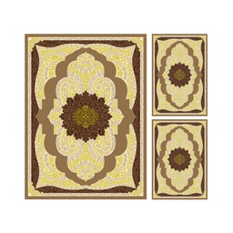 ميلودي 89031 (مستطيل, ( T 130X220 + 2T 60X110 ), بني برونزي / عاجي)