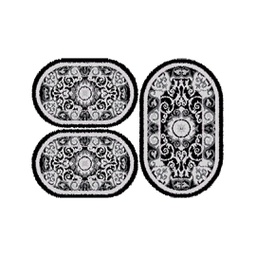 VALENCIA 5113B (Ovale, ( O 80X130 + 2O 65X100 ), NOIRE_GRIS CLAIRE)