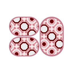 CIRTA 93230 (Oval, ( O 80X130 + 2O 65X100 ), BOIS DE ROSE)