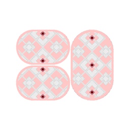 CIRTA 93250 (Ovale, ( O 80X130 + 2O 65X100 ), ROSE POUDRE)