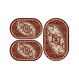 أزهر 90720 (بيضوي, ( O 80X130 + 2O 65X100 ), أحمر عنابي)
