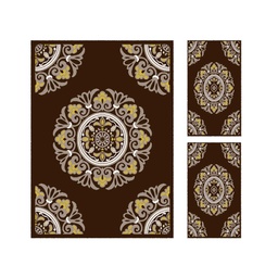 أزهر 92091 (مستطيل, ( T 160X220 + 2T 60X110 ), لون الشوكلاطة البنية)