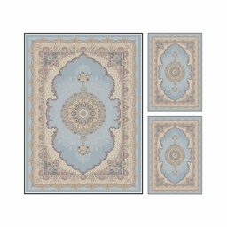 RUBIS 0952A (Rectangular, ( T 160X220 + 2T 60X80 ), BLEU CLAIRE, Lamination)