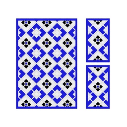 CIRTA 93250 (Rectangular, ( T 150X220 + 2T 60X110 ), BLEU ROI)