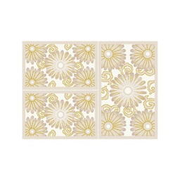 VALENCIA 7618C (Rectangulaire, ( T 80X130 + 2T 65X100 ), ECRU_CREME)